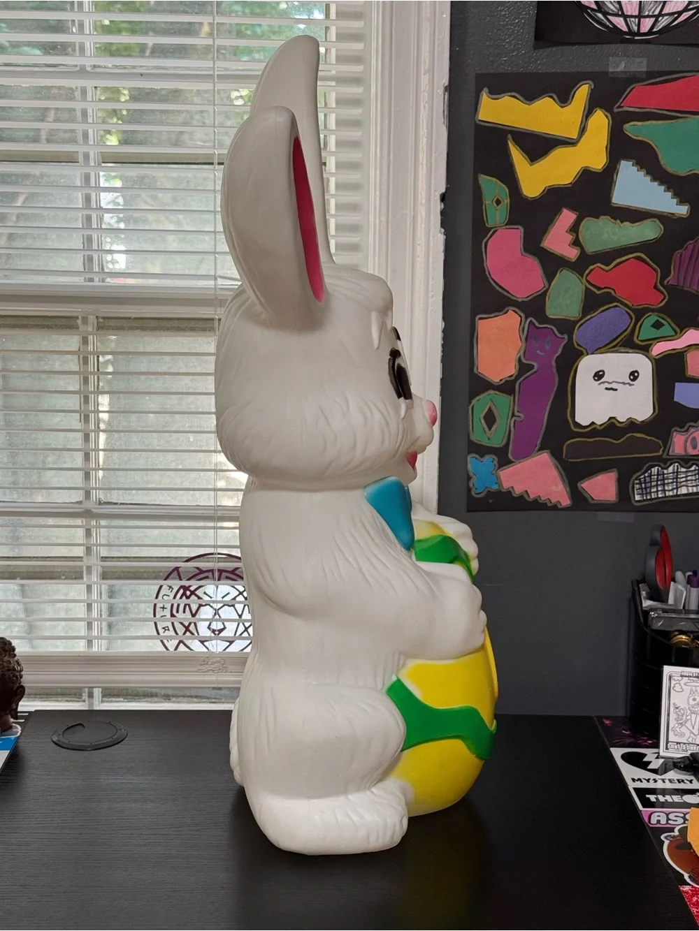 Vintage 27” Sun Hill Easter Bunny Blow Mold Indoor/Outdoor Decoration (No Light)